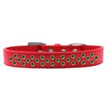 Unconditional Love Sprinkles Emerald Green Crystals Dog CollarRed Size 18 UN796124